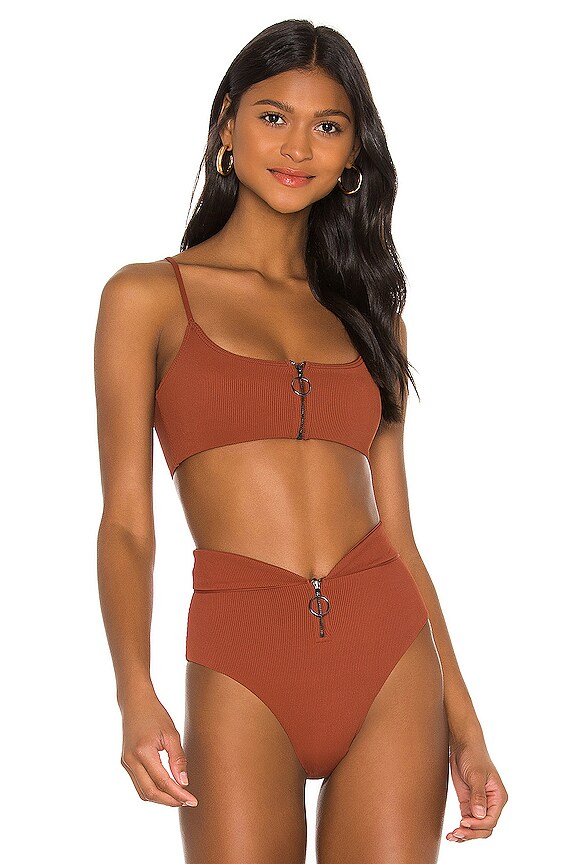 view 1 of 5 Lorelai Bikini Top in Tobacco