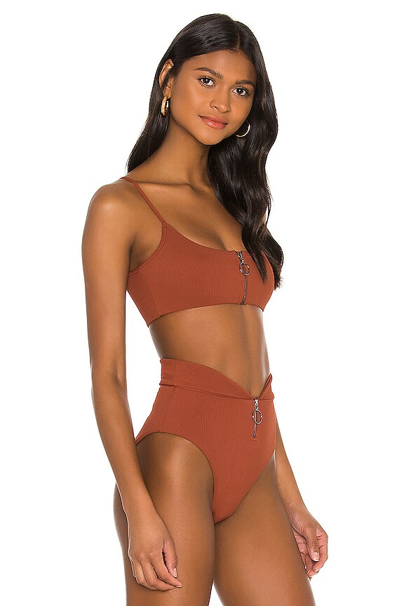 view 2 of 5 Lorelai Bikini Top in Tobacco