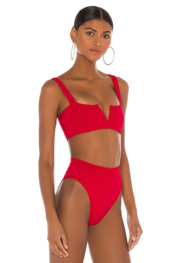 view 2 of 5 Lee Lee Bikini Top in Lipstick Red