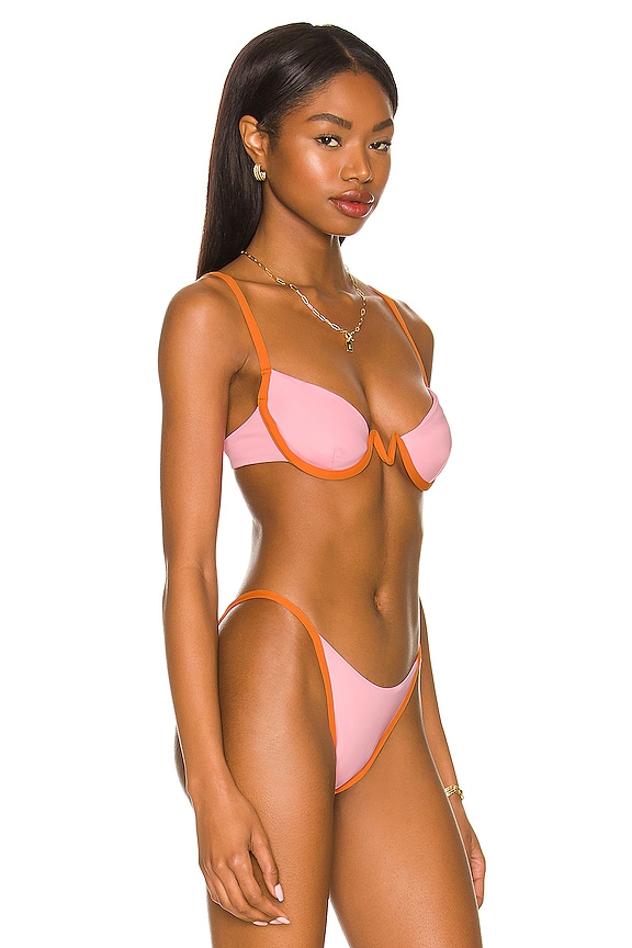 view 2 of 4 L*Space X TESSA BROOKS Nico Bikini Top in Crystal Pink & Sunbeam