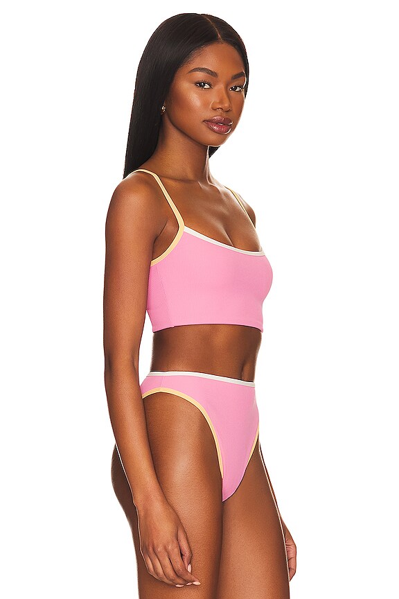 view 2 of 4 Adalyn Bikini Top in Guava, Cream, & Golden Hour