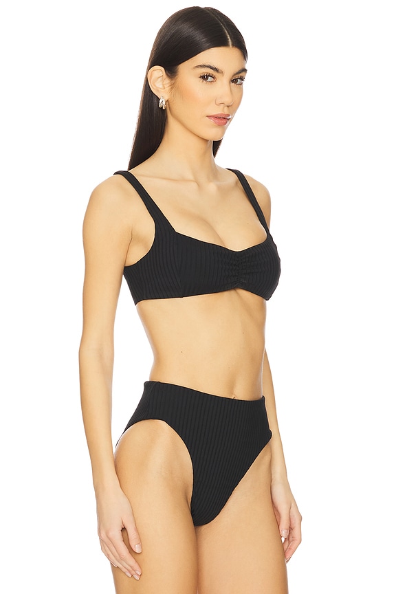 view 2 of 5 Eco Ocean Rib Effie Top in Black