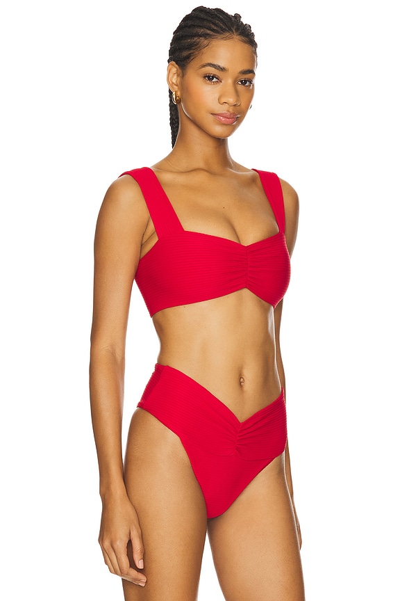 view 2 of 4 Eco Marlee Bikini Top in Lipstick Red