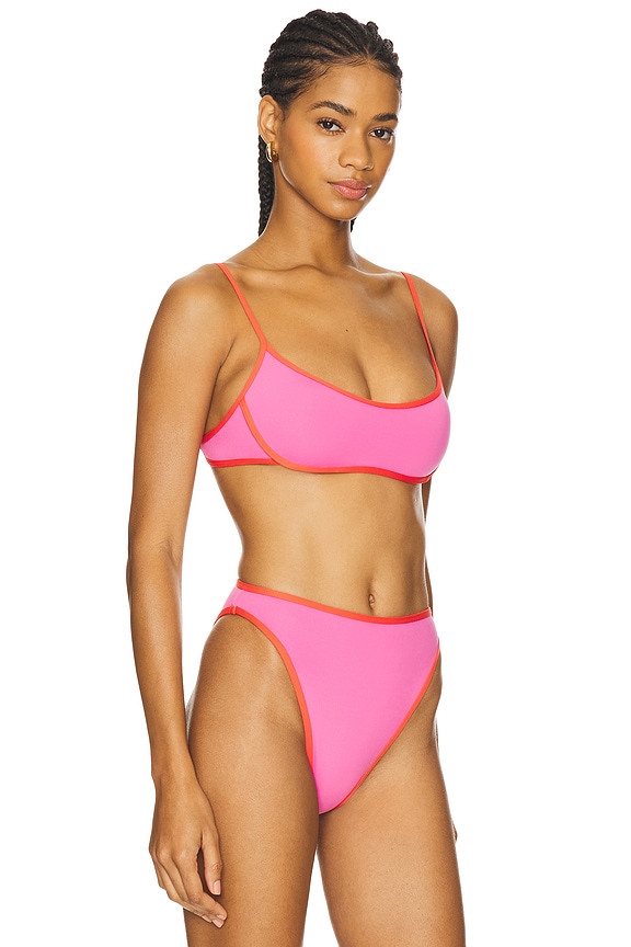 view 2 of 4 HAUT DE MAILLOT DE BAIN ZELLA in Bubblegum & Grapefruit