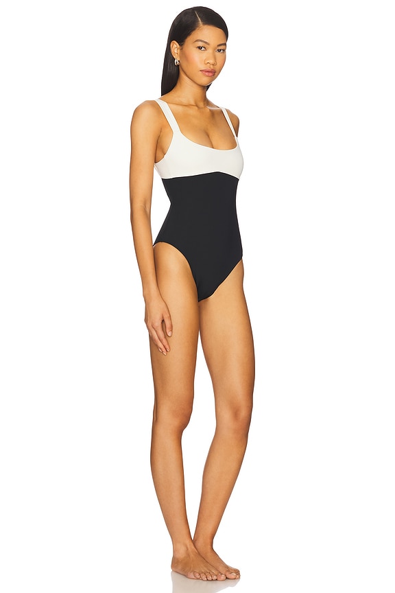 view 2 of 3 MAILLOT DE BAIN 1 PIÈCE DESCANSO in Black & Cream