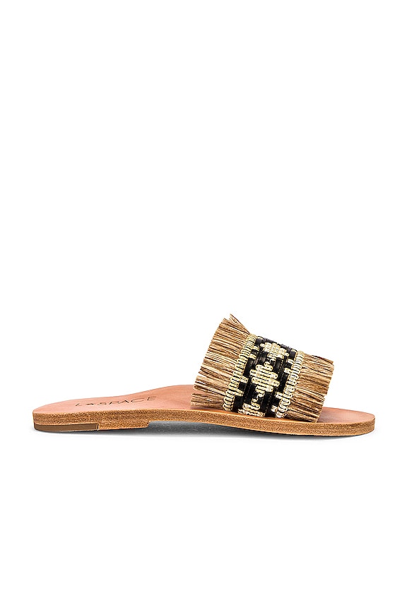 LSPACE Sandbar Sandal in Natural & Black | REVOLVE