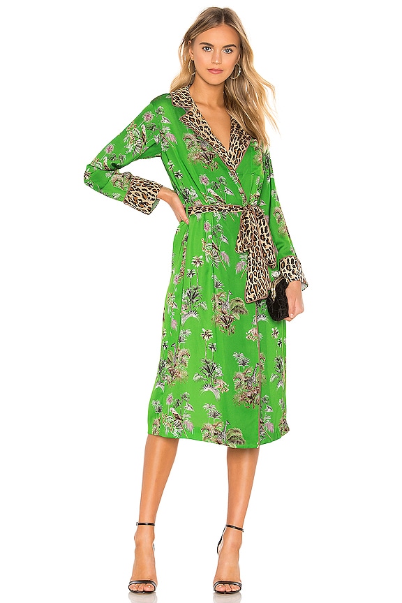 view 1 of 4 VESTIDO ENVOLVENTE VACATION in Emerald Jungle