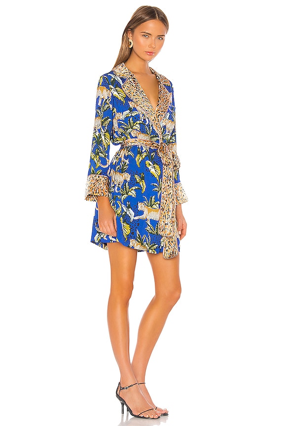 view 2 of 3 Moonshadows Robe Dress in Roaming Leopards