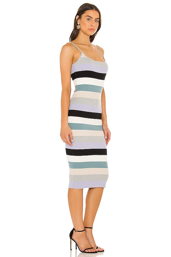 view 2 of 3 VESTIDO A MEDIA PIERNA ACANALADO FRUIT STRIPE in Multi