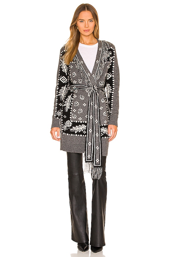 view 2 of 4 Bandana Nights Cardigan in Black & White