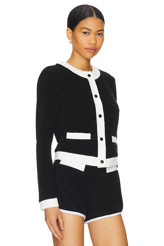 view 2 of 4 x REVOLVE French Terry Cardigan in Black & White