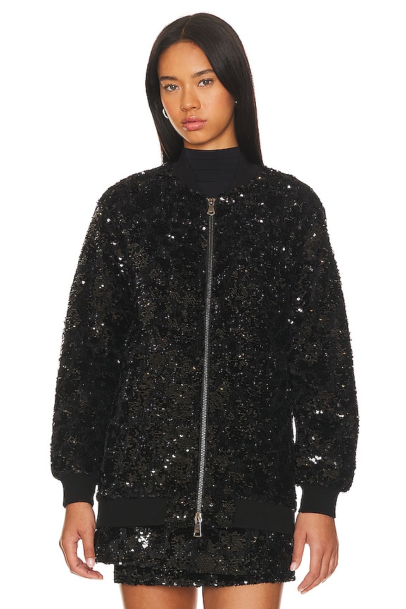 view 2 of 6 BLOUSON BOMBER GRAND PRIX in Noir Cluster Shine