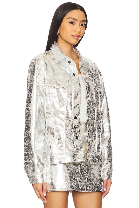 view 2 of 4 Heavy Metals Denim Jacket in Distressed Silver