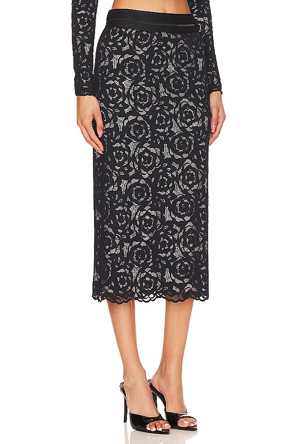 view 2 of 5 FALDA LIZA in Black Garden Rose Lace