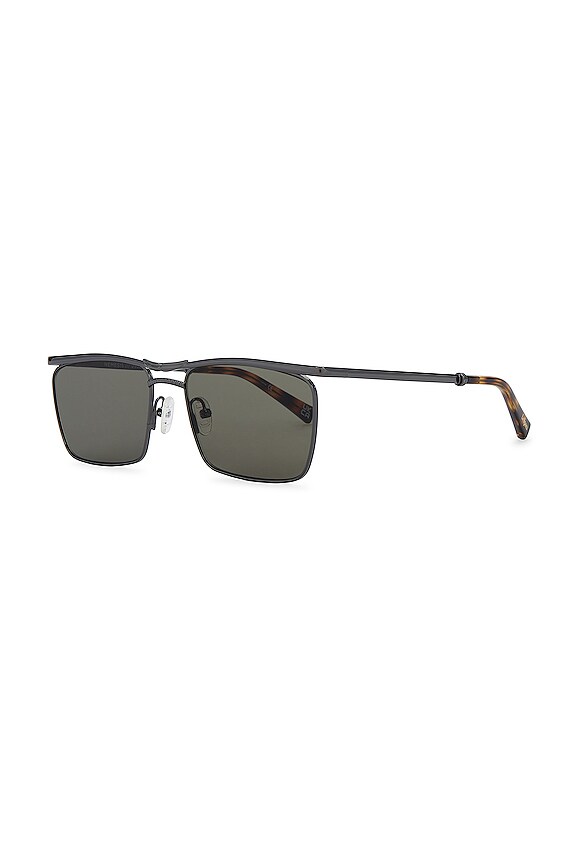 view 2 of 3 LUNETTES DE SOLEIL in Shiny Gunmetal & Khaki Mono