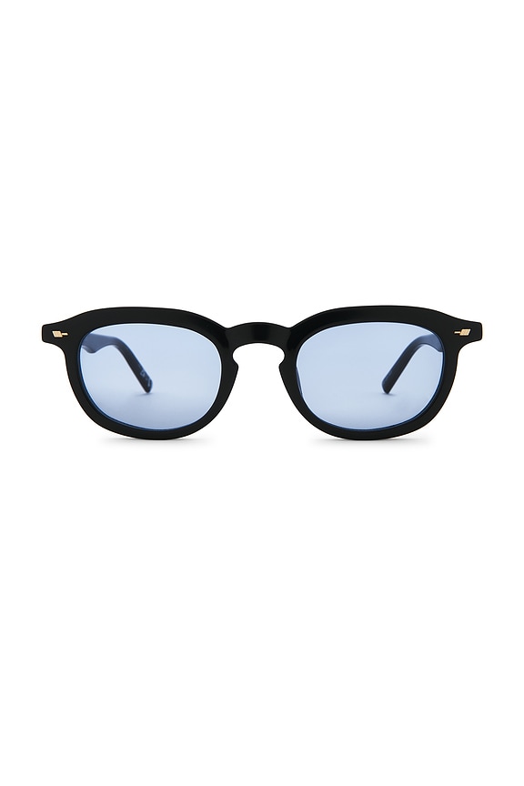 view 1 of 3 Heart Throb Sunglasses in Black & Dusty Blue Tint