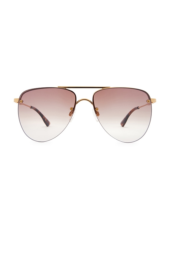 view 1 of 3 LUNETTES DE SOLEIL THE in Gold & Brown Grad Flash Mirror
