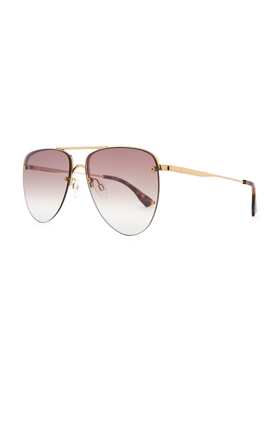 view 2 of 3 LUNETTES DE SOLEIL THE in Gold & Brown Grad Flash Mirror