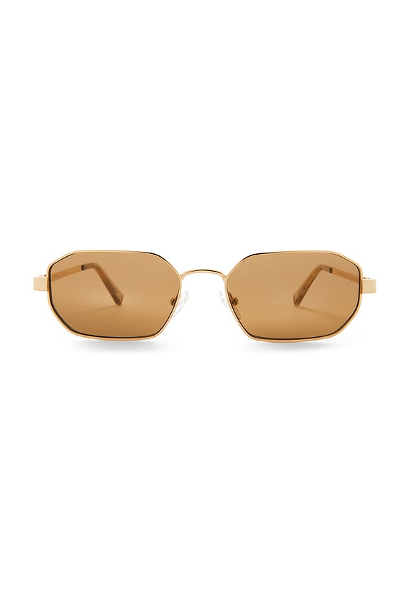 view 1 of 3 LUNETTES DE SOLEIL MYTHIC in Gold & Light Brown Mono