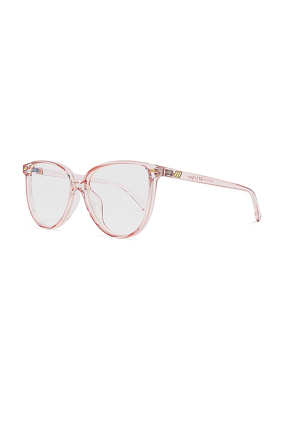 view 2 of 3 Eternally Blue Light Glasses in Crystal Pink & Gold