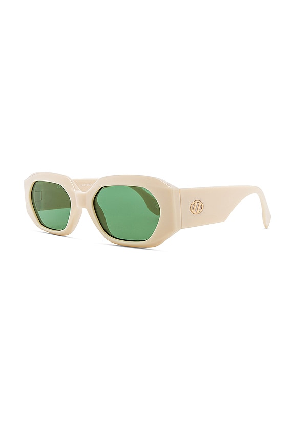 view 2 of 3 GAFAS DE SOL SLAPTRASH in Ivory & Emerald Mono