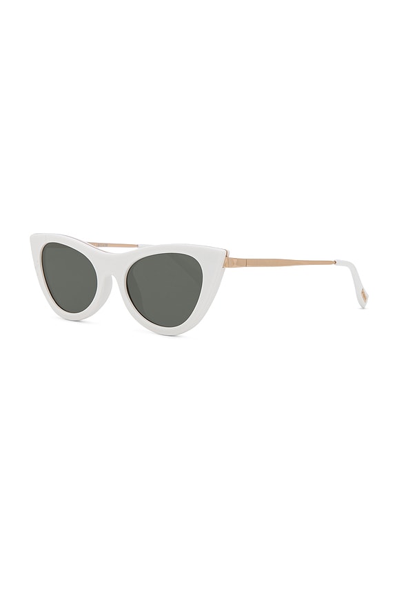view 2 of 3 GAFAS DE SOL ENCHANTRESS in White & Khaki Mono