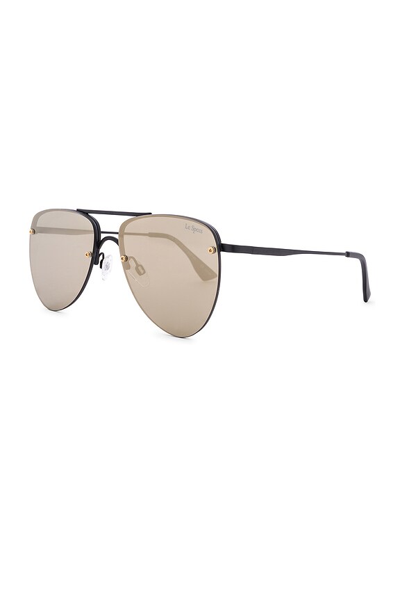 view 2 of 3 The Prince in Matte Black & Gold Mirror