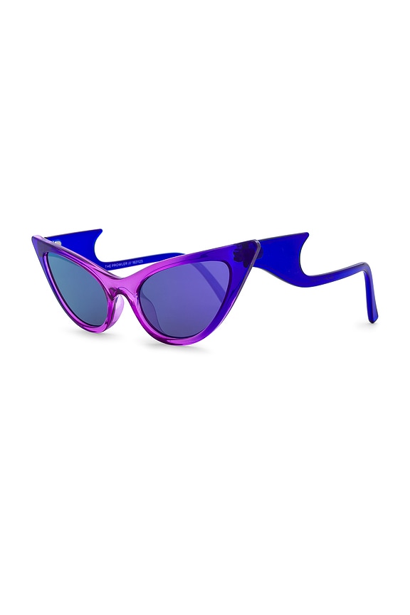 view 2 of 3 GAFAS DE SOL X ADAM SELMAN THE PROWLER in Cobalt Violet Fade & Purple Mirror