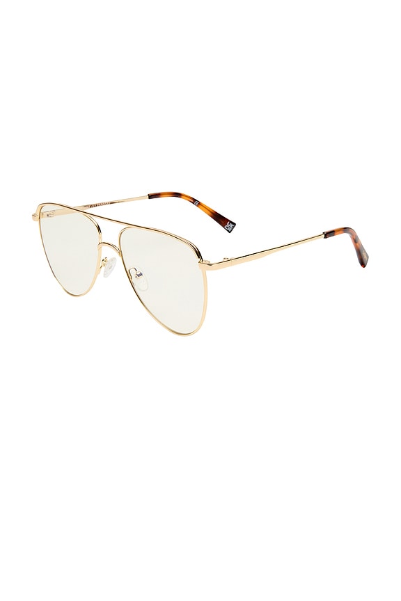 view 2 of 2 The Duke Blue Light Glasses in Gold