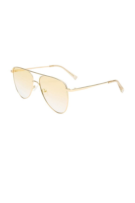 view 2 of 2 The Duke Sunglasses in Gold & Tan Grad With Gold Flash