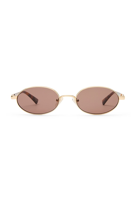 view 1 of 3 GAFAS DE SOL ICICLE in Bright Gold & Smokey Brown Mono