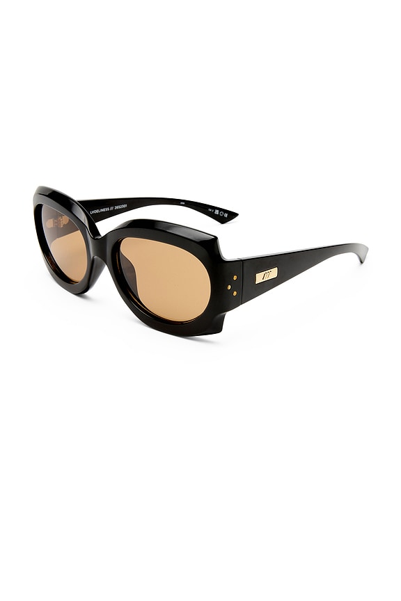 view 2 of 3 LUNETTES DE SOLEIL LOVELINESS in Black & Light Brown Mono