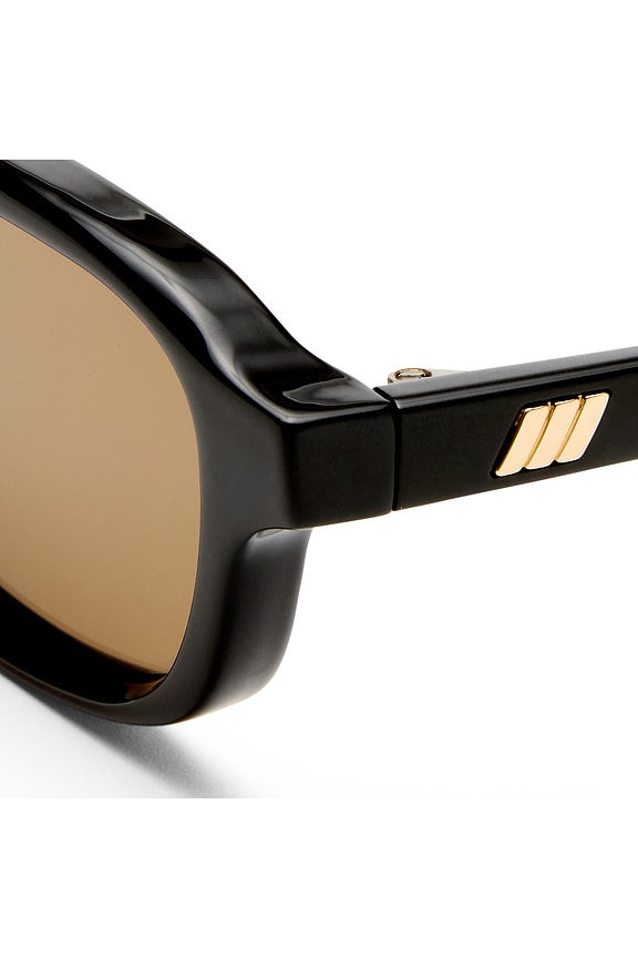 Le Specs Honey Pot Sunglasses in Black & Brown Mono | REVOLVE