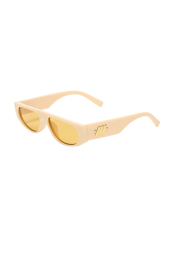 view 2 of 3 Le Ritual Sunglasses in Ivory & Brass Mono