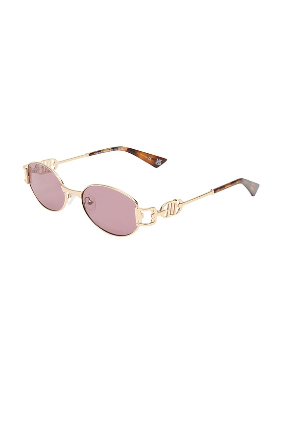 view 2 of 3 СОЛНЦЕЗАЩИТНЫЕ ОЧКИ FORBIDDEN in Bright Gold & Smokey Brown Mono