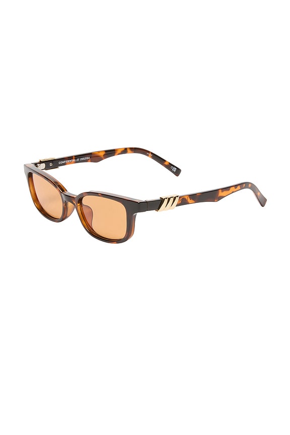 view 2 of 3 Confidential Sunglasses in Dark Tort & Amber Tint