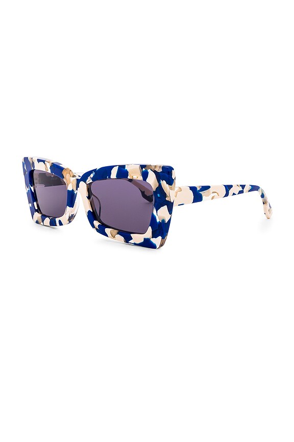 view 2 of 3 LUNETTES DE SOLEIL ZAAP! in Cobalt Blue Agate & Cool Smoke Mono