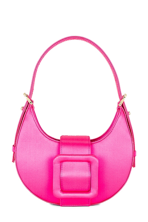 view 2 of 5 Cindy Buckle in Fluo Pink Satin