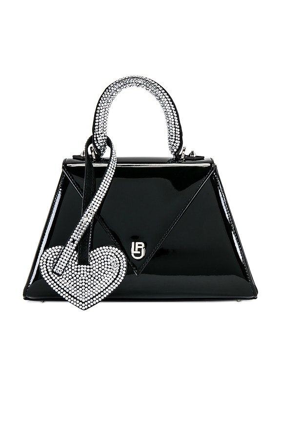 view 2 of 6 Top Handle Bag in Patent Black & Strass Crystal