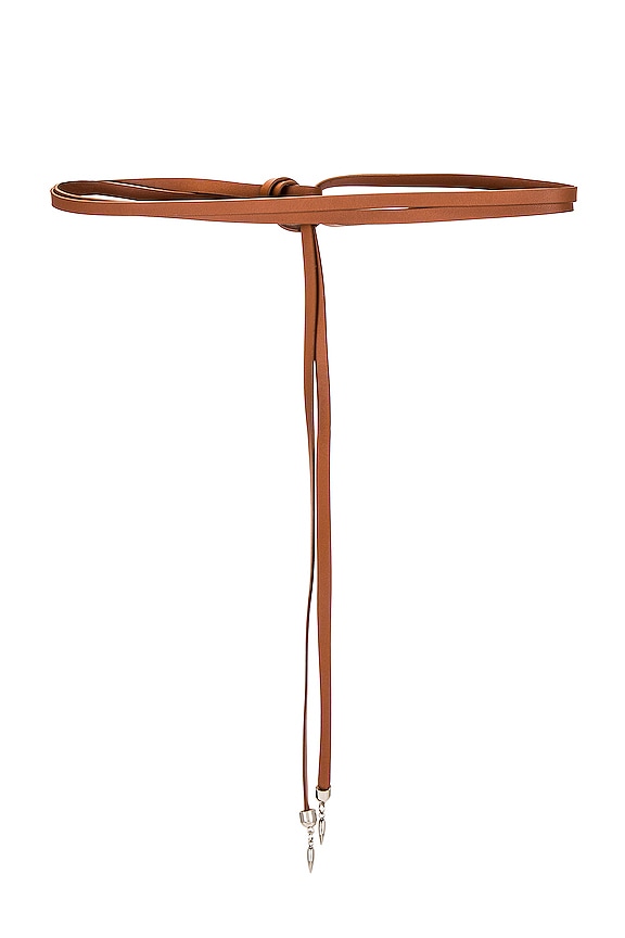 view 2 of 3 Lasso Wrap Belt in Cognac & Silver
