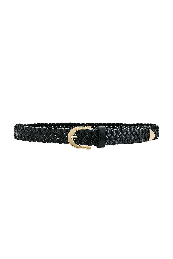 Lovestrength Woven Gold Tipped Belt in Black | REVOLVE