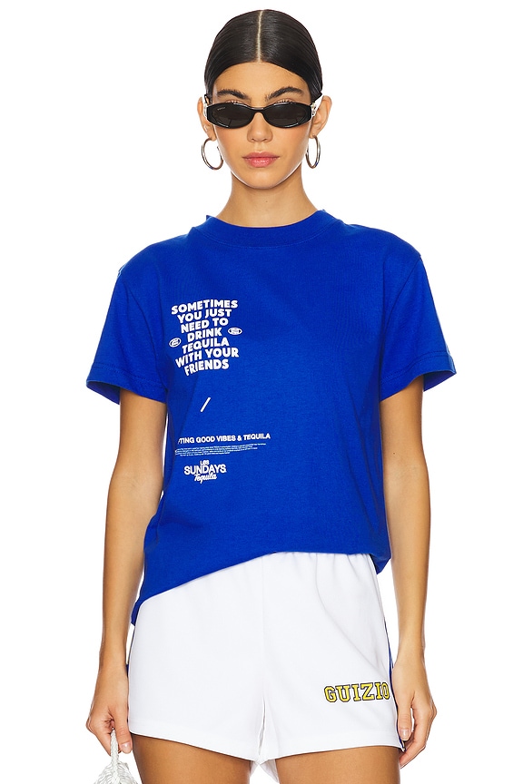 view 2 of 4 The Sometimes Tee in Blue & White