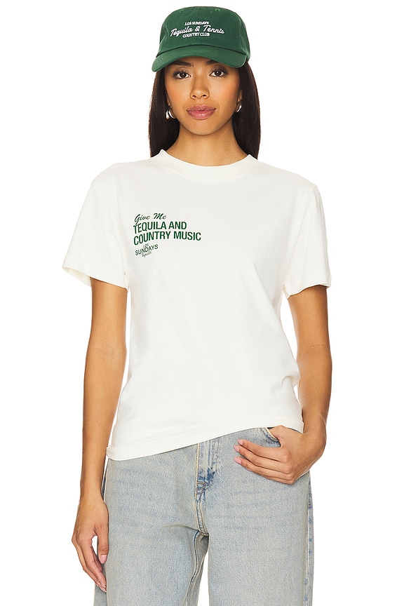 view 2 of 5 The Tequila & Country Music Tee in Bone & Green