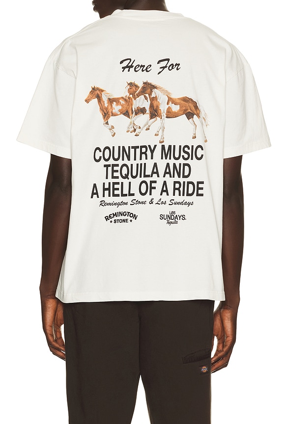 view 1 of 4 T-SHIRT THE HELL OF A RIDE in Blanc White