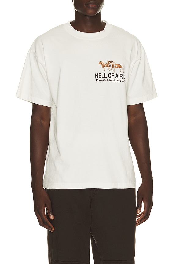 view 2 of 4 T-SHIRT THE HELL OF A RIDE in Blanc White