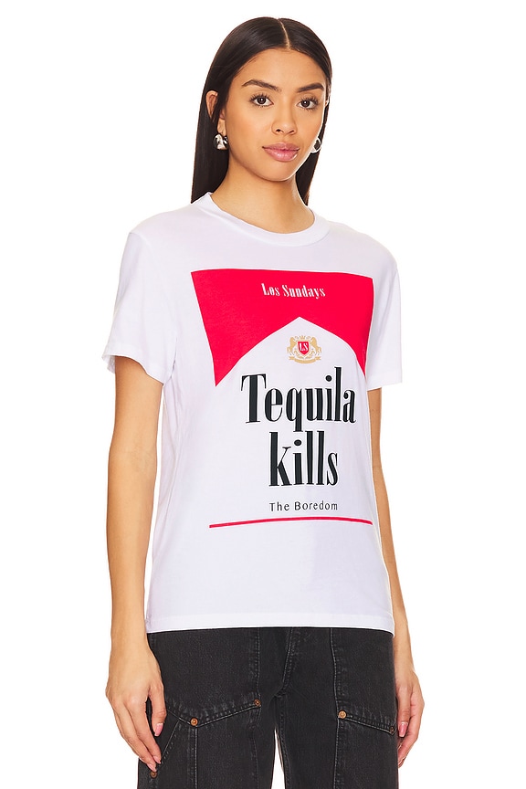 view 2 of 4 The Tequila Kills Tee in White