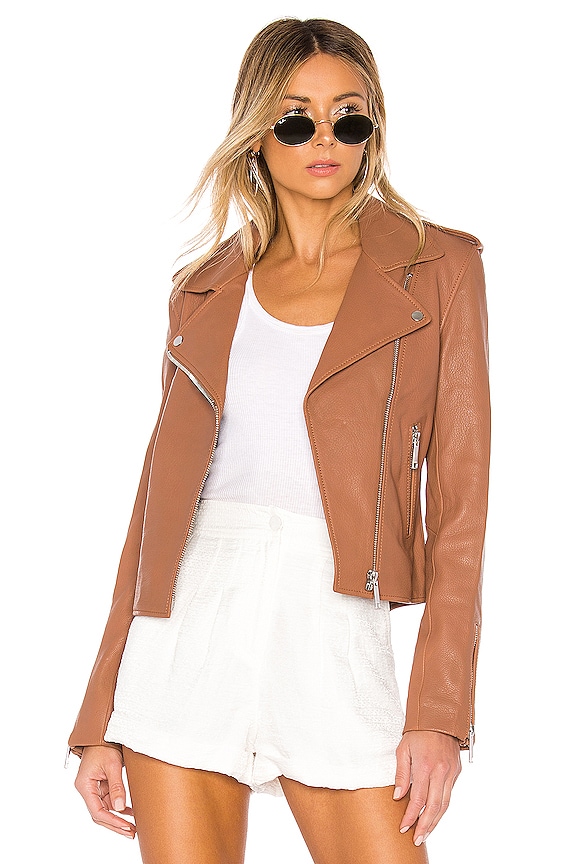 view 1 of 4 Kas Modern Biker Jacket in Nude