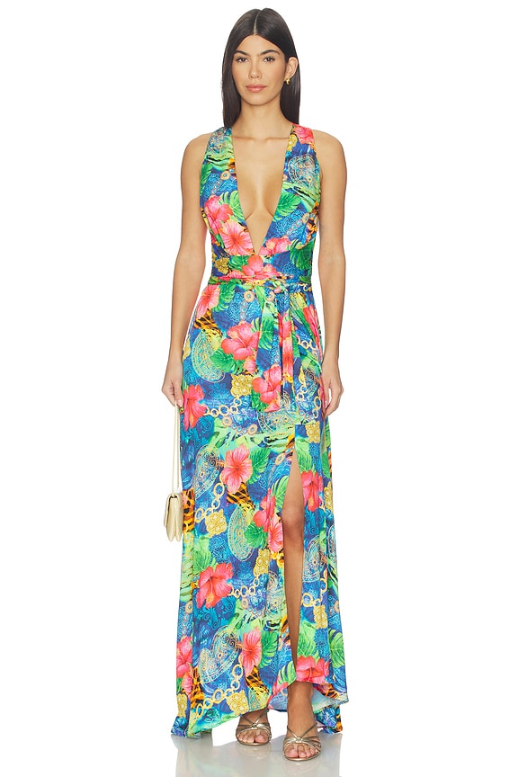 view 2 of 4 Jungle Reign Convertible Maxi Dress in Multicolor