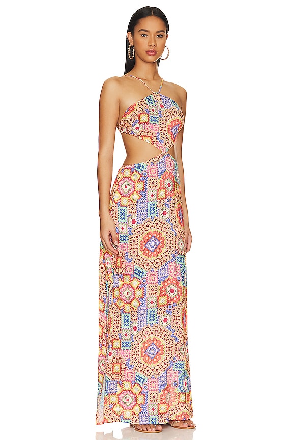 view 2 of 4 Retro Luli Cutout Maxi Dress in Multicolor