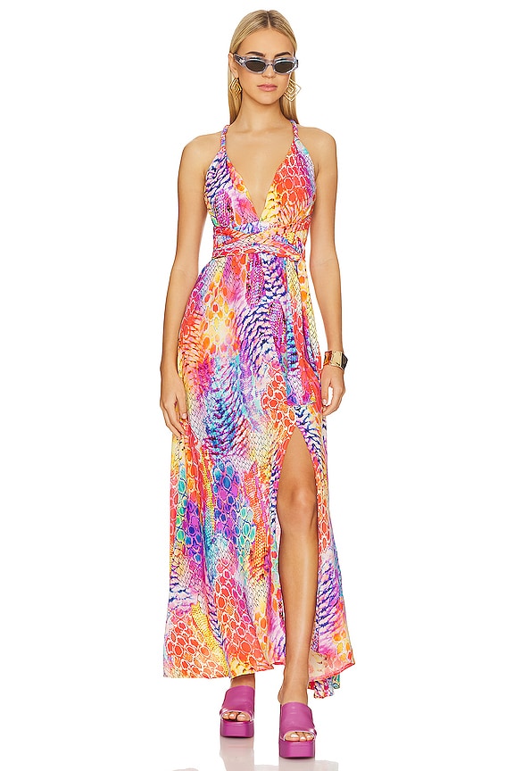 view 2 of 4 DANCING QUEEN コンバーチブルマキシドレス in Multicolor